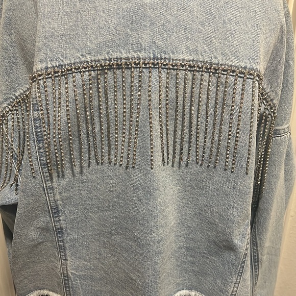 NWT Rhinestone Denim Jacket ✨ - Picture 3 of 5